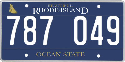 RI license plate 787049