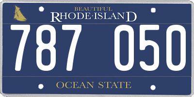 RI license plate 787050
