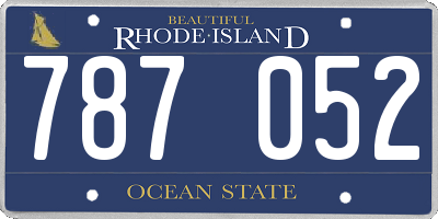 RI license plate 787052