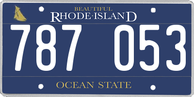 RI license plate 787053