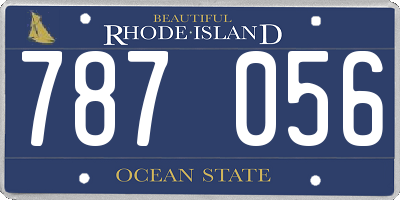 RI license plate 787056