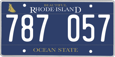RI license plate 787057