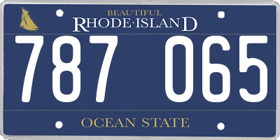 RI license plate 787065