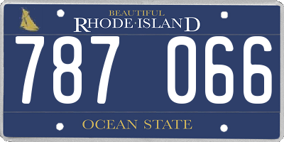 RI license plate 787066