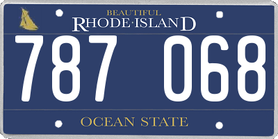 RI license plate 787068