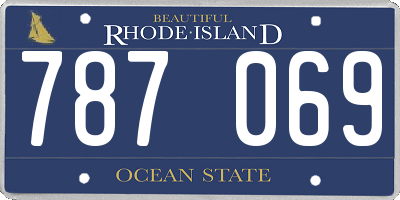 RI license plate 787069