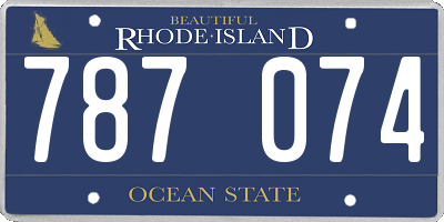 RI license plate 787074