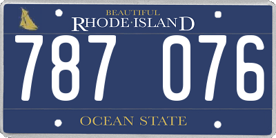 RI license plate 787076