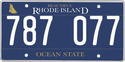 RI license plate 787077