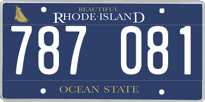 RI license plate 787081