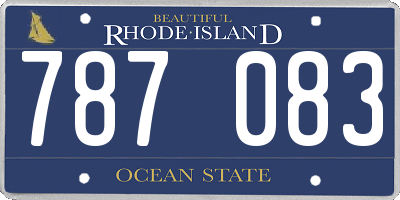 RI license plate 787083
