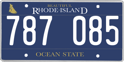 RI license plate 787085
