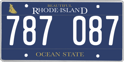 RI license plate 787087