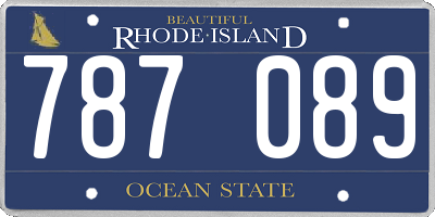 RI license plate 787089