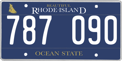 RI license plate 787090