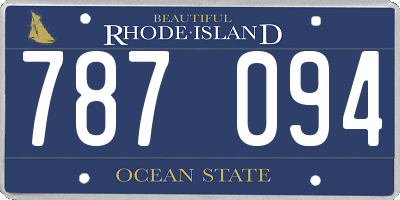 RI license plate 787094