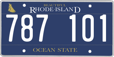 RI license plate 787101