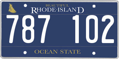 RI license plate 787102
