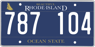 RI license plate 787104
