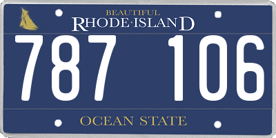 RI license plate 787106