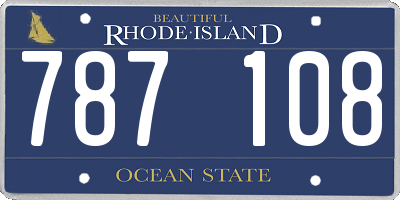 RI license plate 787108