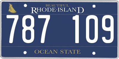 RI license plate 787109