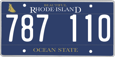 RI license plate 787110