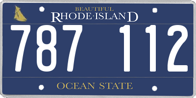 RI license plate 787112