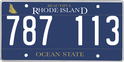 RI license plate 787113