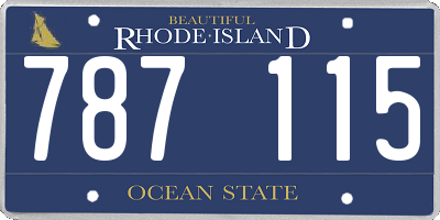 RI license plate 787115