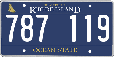 RI license plate 787119