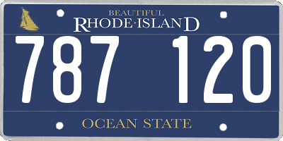RI license plate 787120