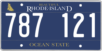 RI license plate 787121