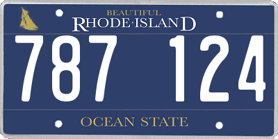 RI license plate 787124