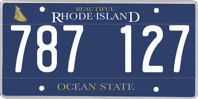 RI license plate 787127