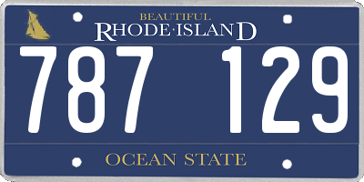 RI license plate 787129