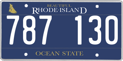 RI license plate 787130
