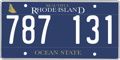 RI license plate 787131