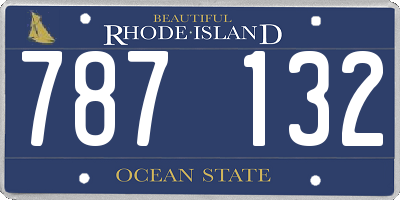 RI license plate 787132