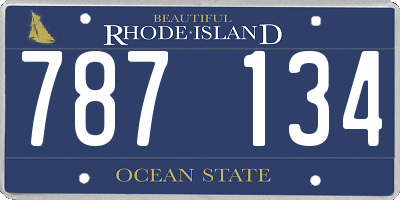 RI license plate 787134