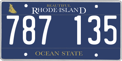 RI license plate 787135