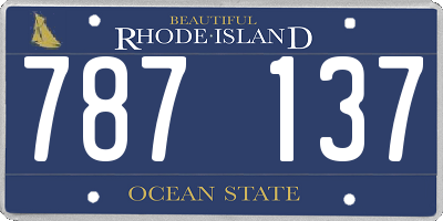 RI license plate 787137