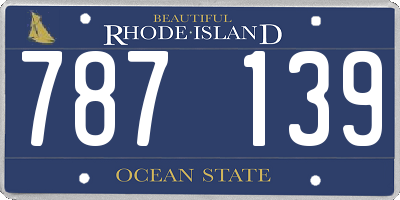 RI license plate 787139