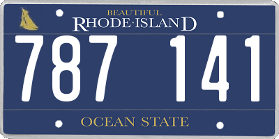 RI license plate 787141