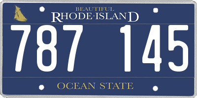 RI license plate 787145