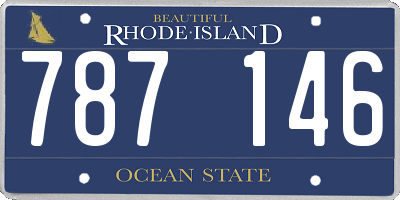 RI license plate 787146