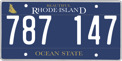 RI license plate 787147