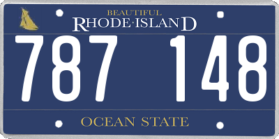 RI license plate 787148