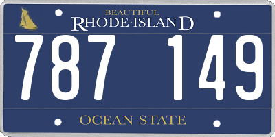 RI license plate 787149