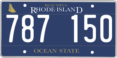 RI license plate 787150